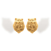 Aretes de gato peludo vista frontal
